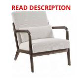 Mid-Century Beige Corduroy Arm Chair (1)