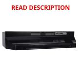 RL6200 Series 30" Ductless Range Hood, Black