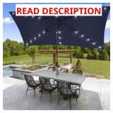 Solar LED Steel Patio Umbrella, 10x6.5y
