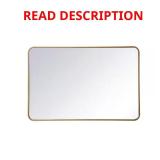 Timeless Home 42x28 Brass Wall Mirror