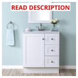 Bannister 31 in. Single Sink Vanity, White