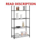 5-Tier Steel Wire Shelving Unit, Black