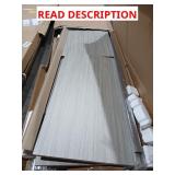 Grey colored shelving