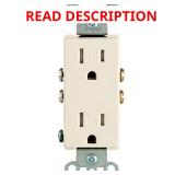Leviton Decora 15A 125V Duplex Outlet 5-15R