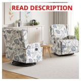 Plants Blue Linen Recliner w/ Footrest