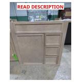 30" x 21-3/4" x 30" Brown Vanity Base