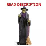 7 ft Gruesome Grounds Animated Witch LED