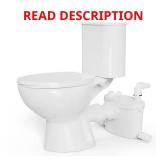 Rear Drain Macerating Toilet 1/1.6 GPF White