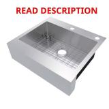 Retrofit 27" 2-Hole Stainless Farmhouse Sink