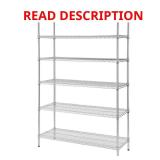 Chrome 6-Tier Metal Shelf Unit (48x72)