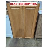 27" x 12-1/8" x 42" Brown Wall Cabinet