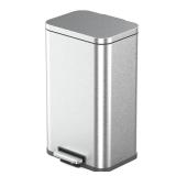 13 Gal Stainless Rectangle Step Trash Can