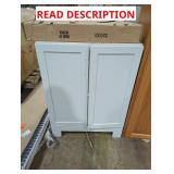 24" x 18.5" x 35" Gray Vanity w/ Top (Has Damage)