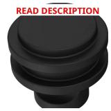 Case of Ringed 1-1/4 in. Matte Black Round Cabine