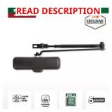 Heavy-Duty Matte Black Residential Door Closer
