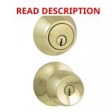 Brandywine Polished Brass Deadbolt Combo Pack