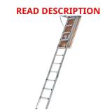 Insulated Aluminum Attic Ladder, 7 10 ft
