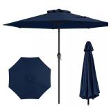 8.5 ft Market Patio Umbrella: Crank, Navy