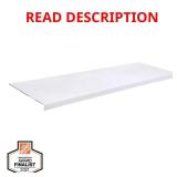 (7) 4 ft. x 16 in. Decorative Shelf Cover - White
