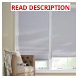 Shadow White Cellular Shades - 39.5W x 48L