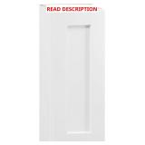 White Wood Wall Cabinet, 1 Door, 2 Shelves