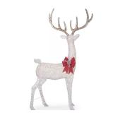 8.5 ft Polar Wishes White Deer with LEDs