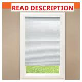 (2) White Cordless Vinyl Mini Blind 65x72