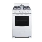 24 in. 2.9 cu. ft. Gas Range in White, ** HAS DAM