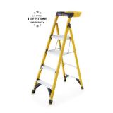 Fiberglass Dual Platform Ladder, 300 lb
