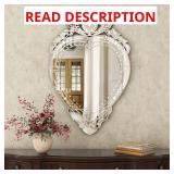 Heart-Shaped Wall Mirror 24.8x37.4 in
