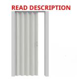 32x80 White PVC Folding Door with Hardware
