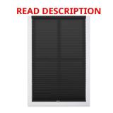 Black Cordless Room Darkening Shade 34x64 in