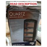 Quartz infrared heater