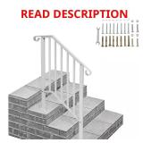 Iron White Outdoor Handrail 31.5x38.2 in