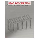 Plastic grey outdoor storage box
