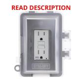 Clear 1-Gang Weatherproof Receptacle Cover