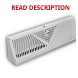 15 in. 3-Way Steel Baseboard Diffuser White