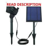 Black LED Solar Spotlight, Adjustable Head
