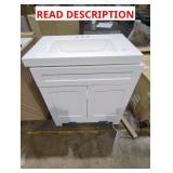 White Vanity w/ Top 30" x 18-3/4" x 35"