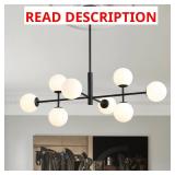 Dimma 8-Light Black 43" Linear Chandelier