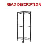 Steel Wire Tote Rack 27 Gal., Black 22x69x28.5