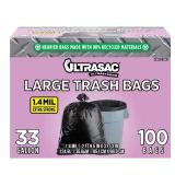 33 Gal. Large Trash Bags 100 Count