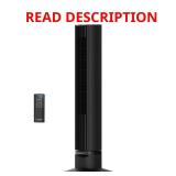 36 in. 12-Speed Tower Fan, Black, DC Tech