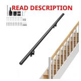 Handrail Stair Railing 7x60 Black Alu