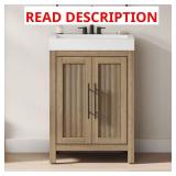 Cargrove 24" Oak Vanity with White Top