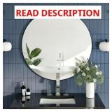EVIVA 36" Round Frameless Bevel Mirror