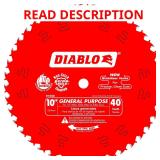 Diablo 10 in. TiCo Circular Saw Blade 40T 1 pk