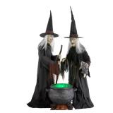 Gruesome Grounds Animated LED Witches Scene