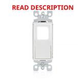 (2)Leviton Decora 15A Single Pole Switch White