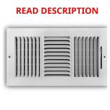 Everbilt 12x6 3-Way Steel Register White